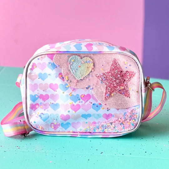 Sweet As Sugar Pink Glitter Shoulder Bag