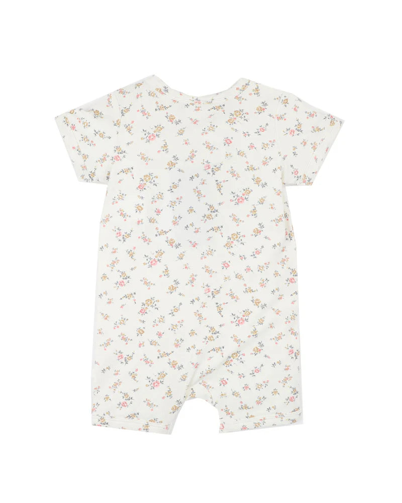Bebe By Minihaha / Rosie Print SS Zip Onesie