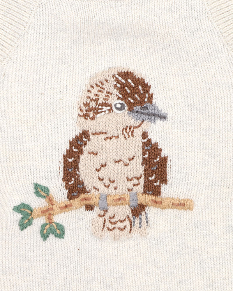 Bebe By Minihaha / Australiana Organic - Kookaburra Knit Bodysuit