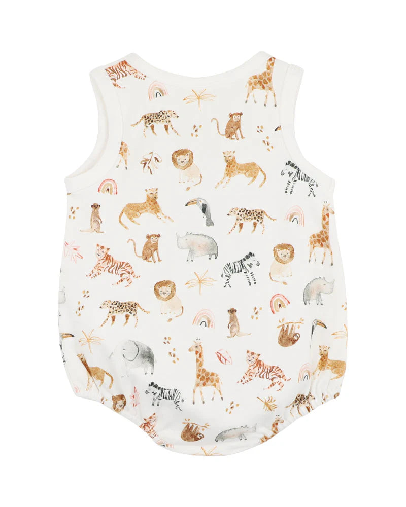 Bebe By Minihaha / Billie Print - Organic Button Front Bodysuit