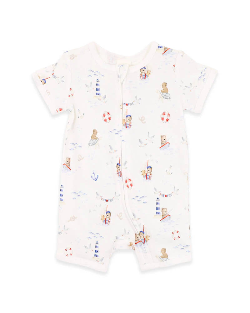 Bebe By Minihaha / Axel Organic SS Zip Onesie