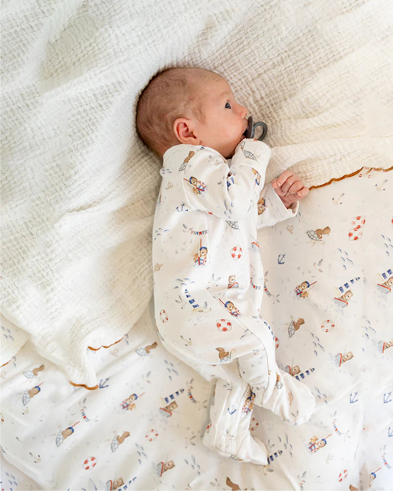 Bebe By Minihaha / Axel Organic Long Sleeve Zip Onesie