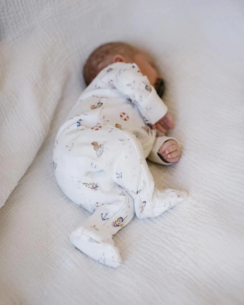 Bebe By Minihaha / Axel Organic Long Sleeve Zip Onesie