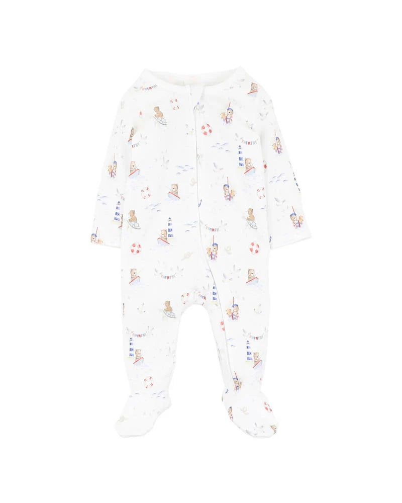 Bebe By Minihaha / Axel Organic Long Sleeve Zip Onesie