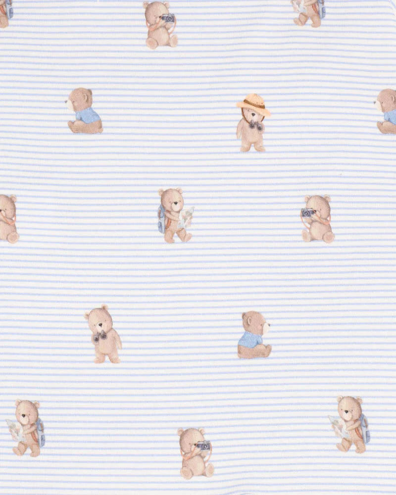 Bebe By Minihaha / Brady Stripe Organic LS Zipsuit