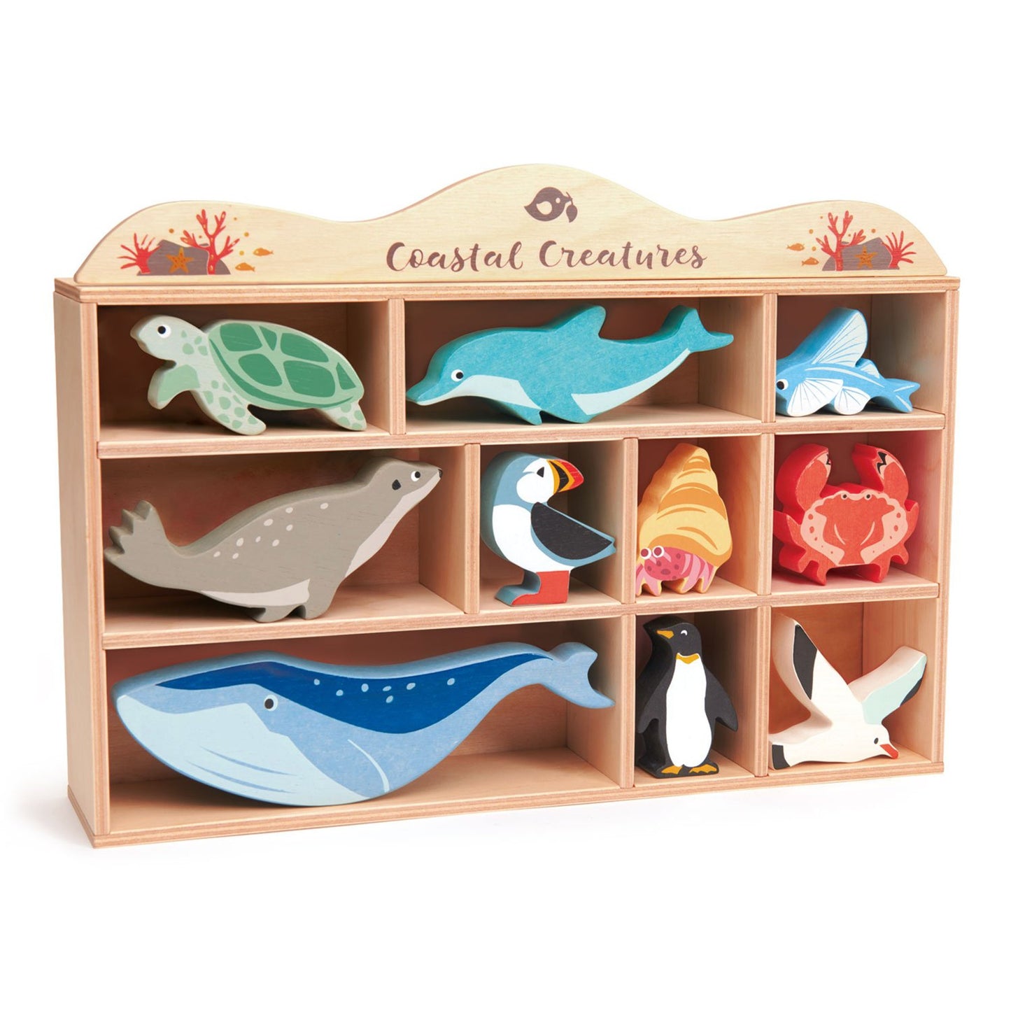 Tender Leaf Toys / Coastal Wooden Animals - 9 Piece Set