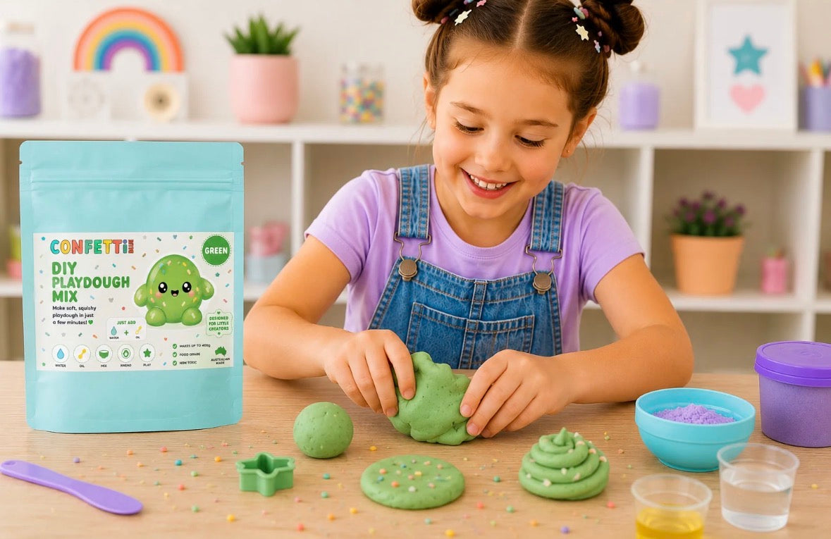 Confetti Blue / DIY Playdough Mix