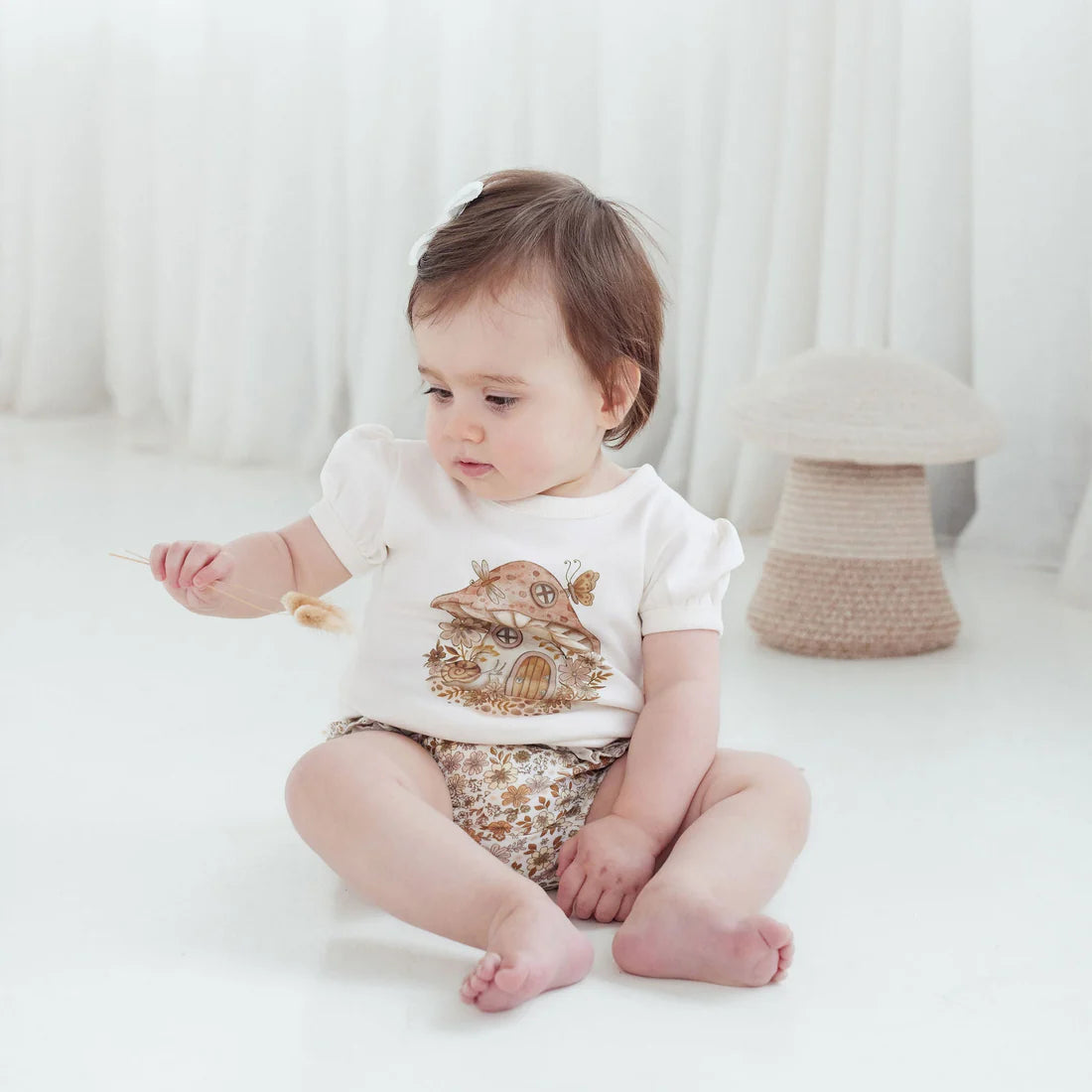 Aster & Oak / Mushroom Print Onesie
