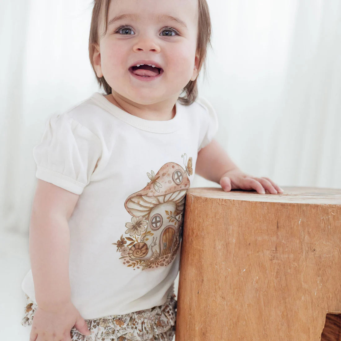Aster & Oak / Mushroom Print Onesie