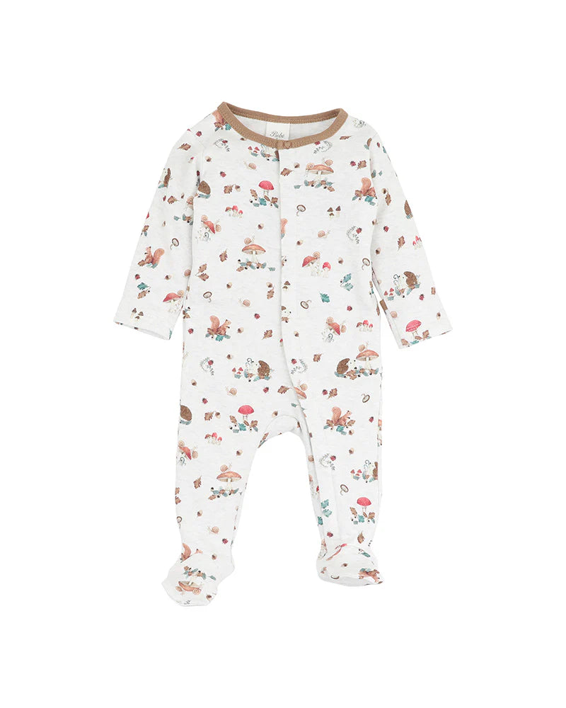 Bebe By Minihaha / Toby Print LS Zip Onesie