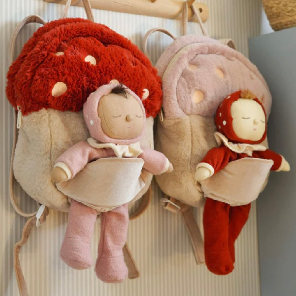 Olli Ella / Hopalong Mushroom Backpack - Pink