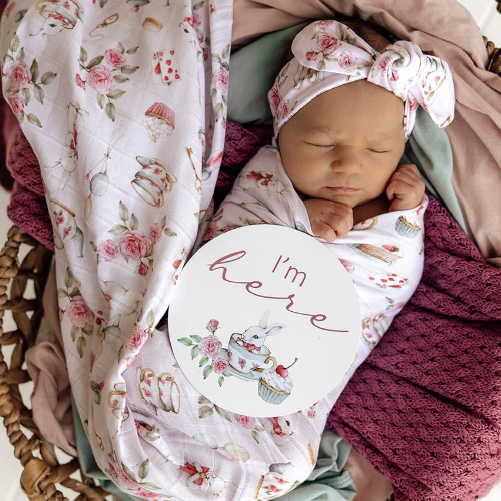 Snuggle Hunny / Muslin Wrap - Alice's Tea Party