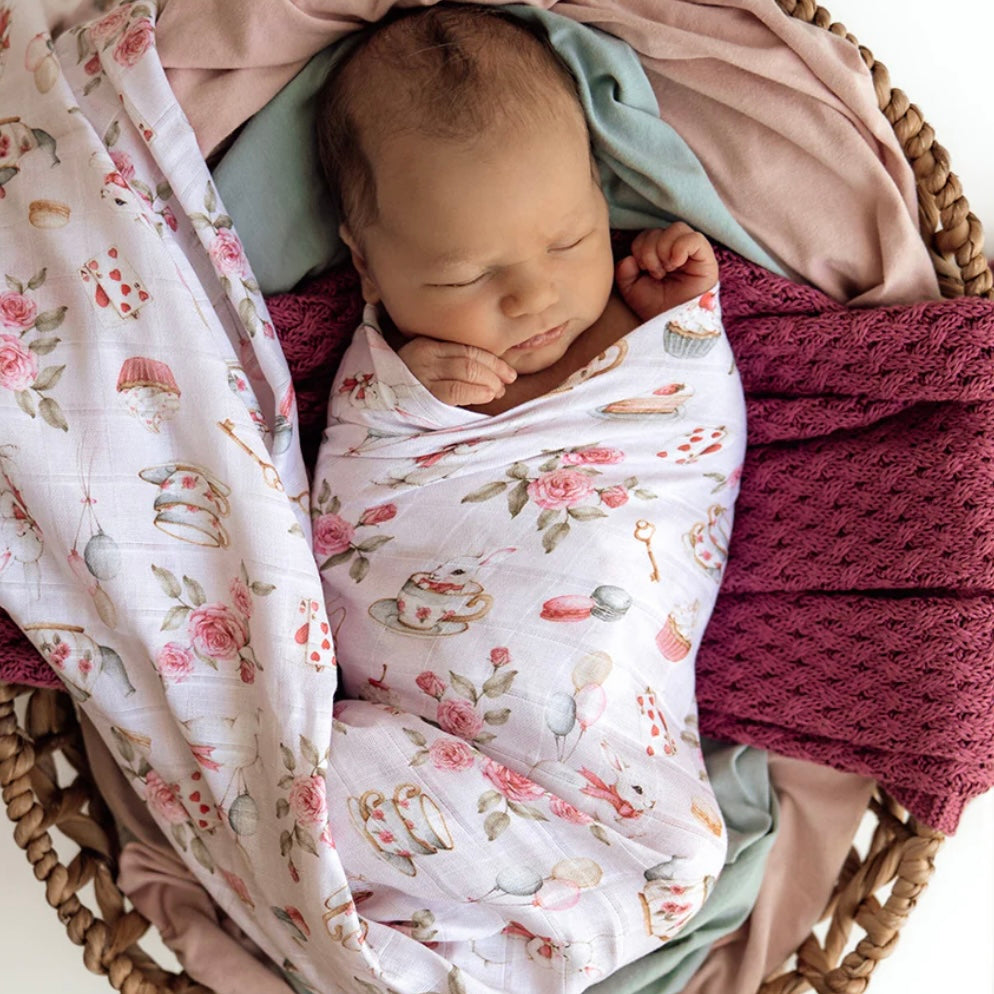 Snuggle Hunny / Muslin Wrap - Alice's Tea Party