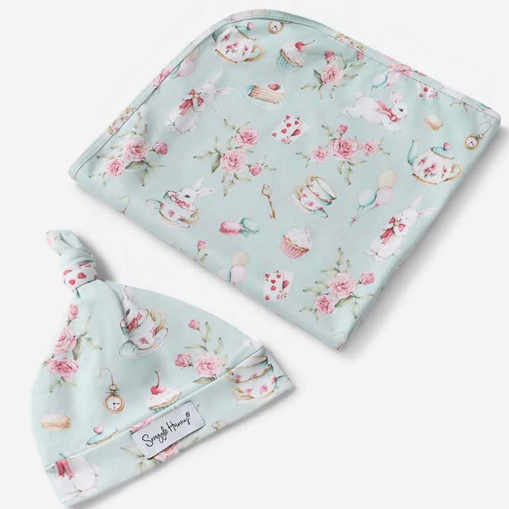 Snuggle Hunny / Jersey Wrap Set - White Rabbit