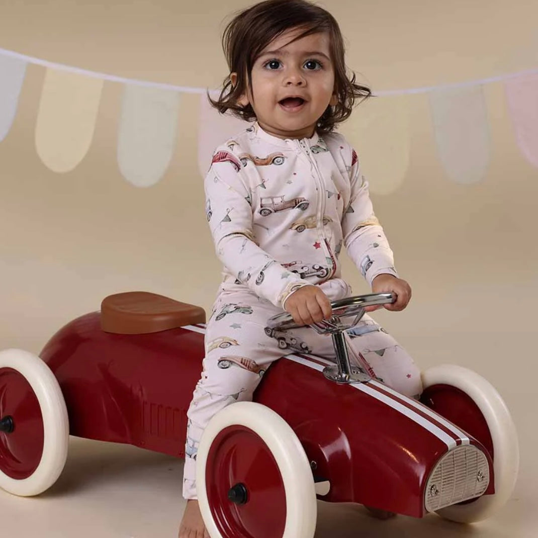 Snuggle Hunny / Snugglesuit Convertible Romper - Vintage Car