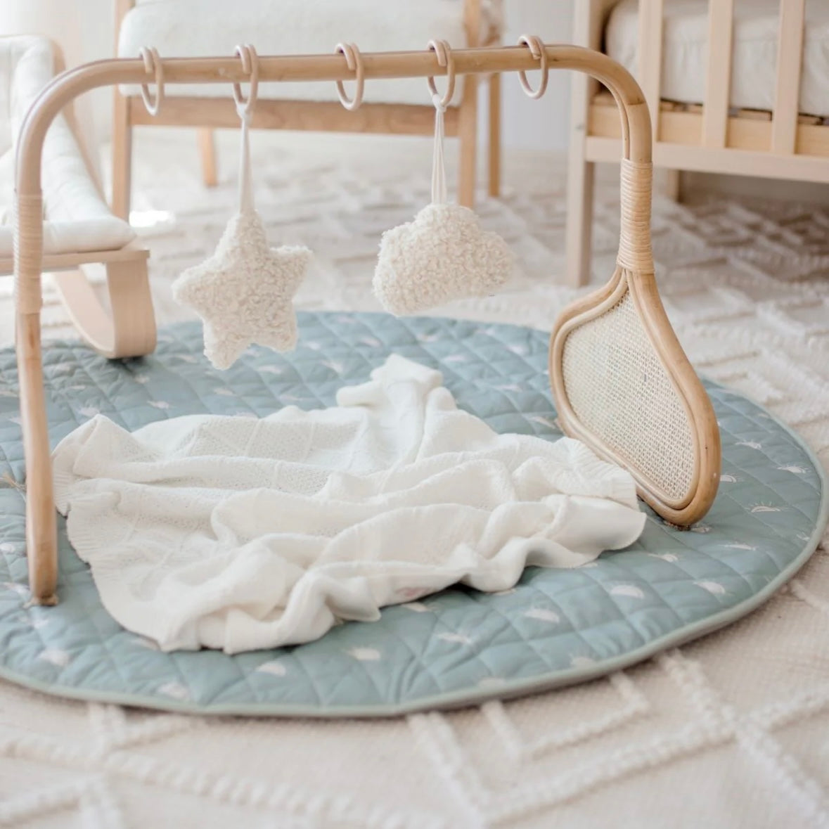 Bambella Designs / Waterproof Padded Play Mat - Sage Sunshine