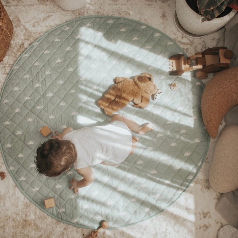 Bambella Designs / Waterproof Padded Play Mat - Sage Sunshine