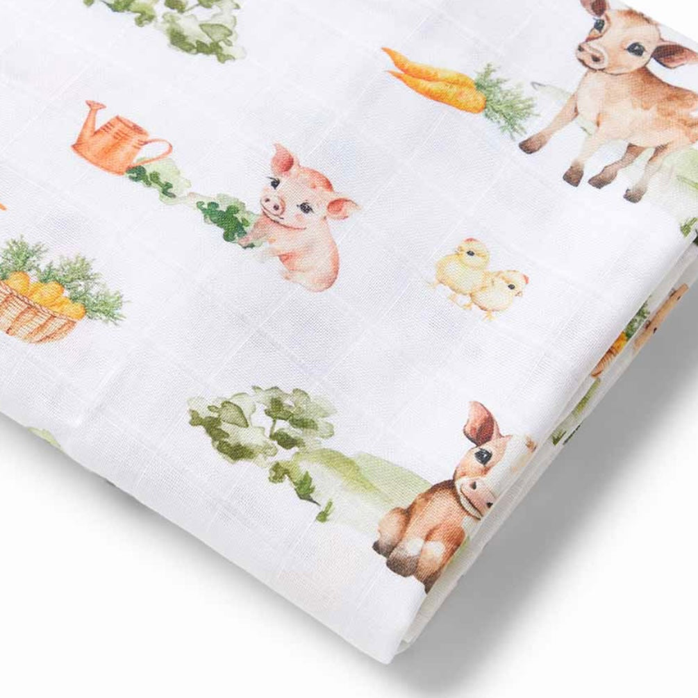 Snuggle Hunny / Muslin Wrap - Farm