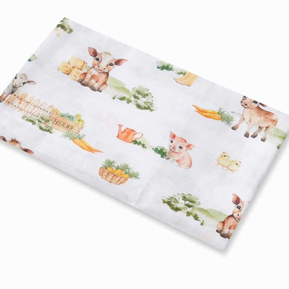 Snuggle Hunny / Muslin Wrap - Farm