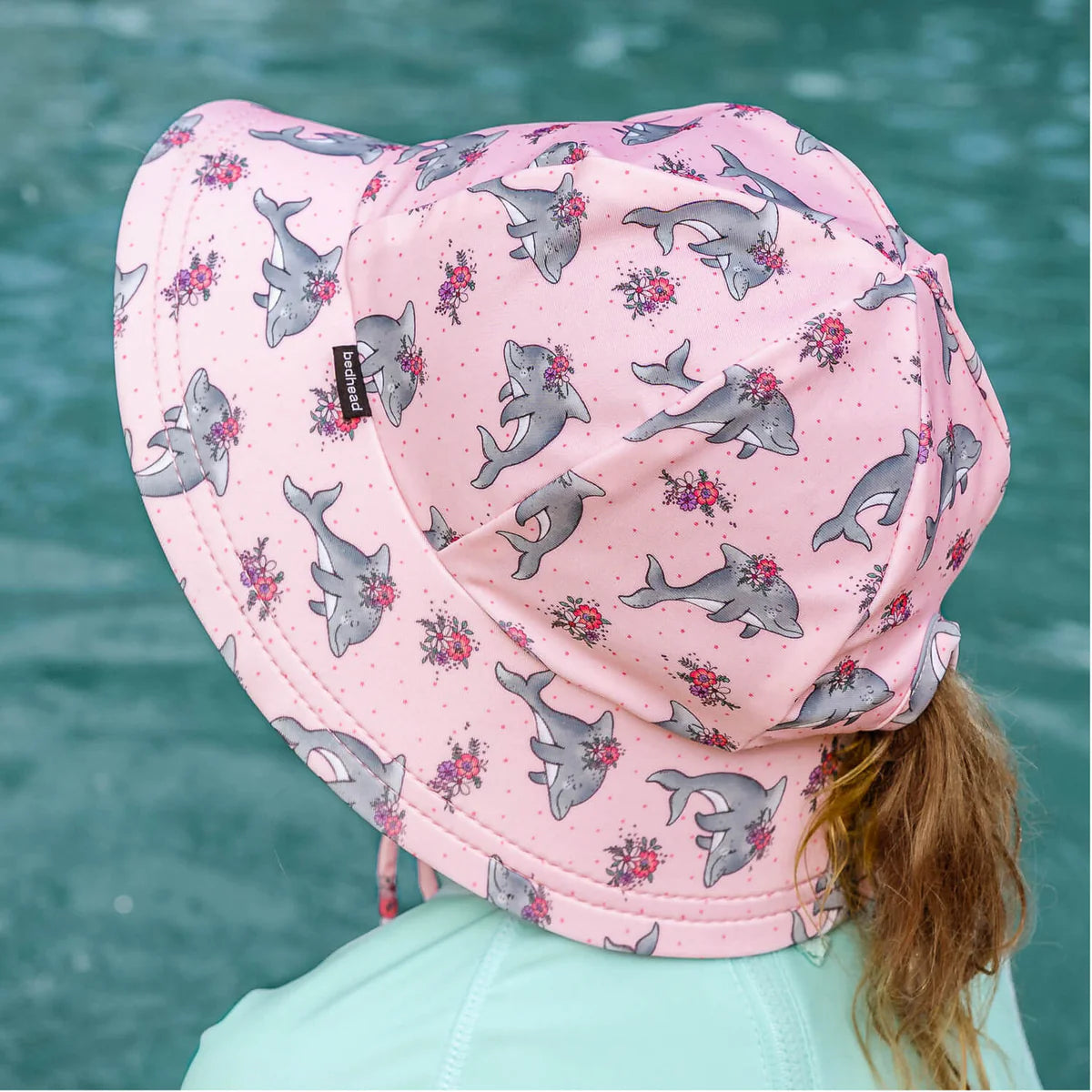 Bedhead Hats / Ponytail Swim Bucket Beach Hat - Dolphin