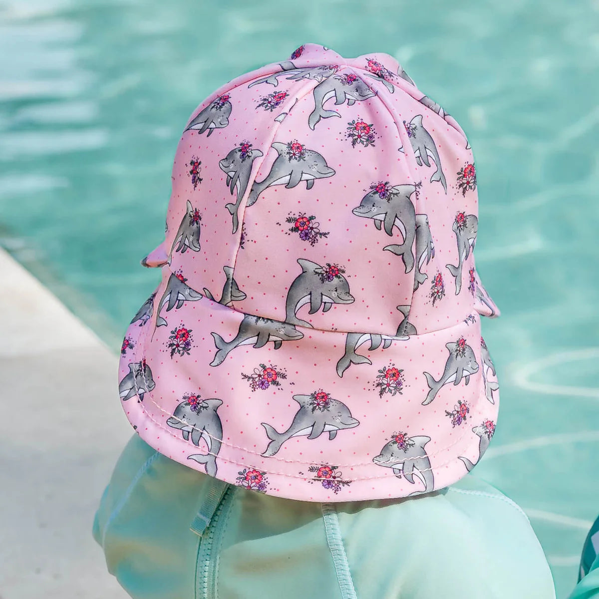 Bedhead Hats / Swim Legionnaire Flap Beach Hat - Dolphin