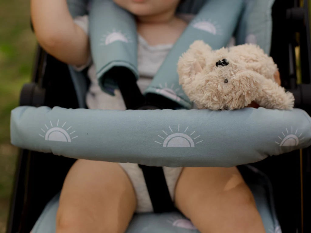 Bambella Designs / Pram Bar Covers - Sage Sunshine