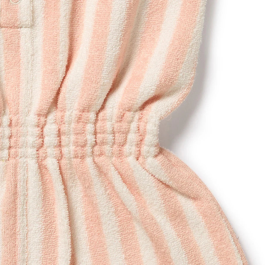 Wilson & Frenchy / Strawberry Wave Organic Terry Playsuit