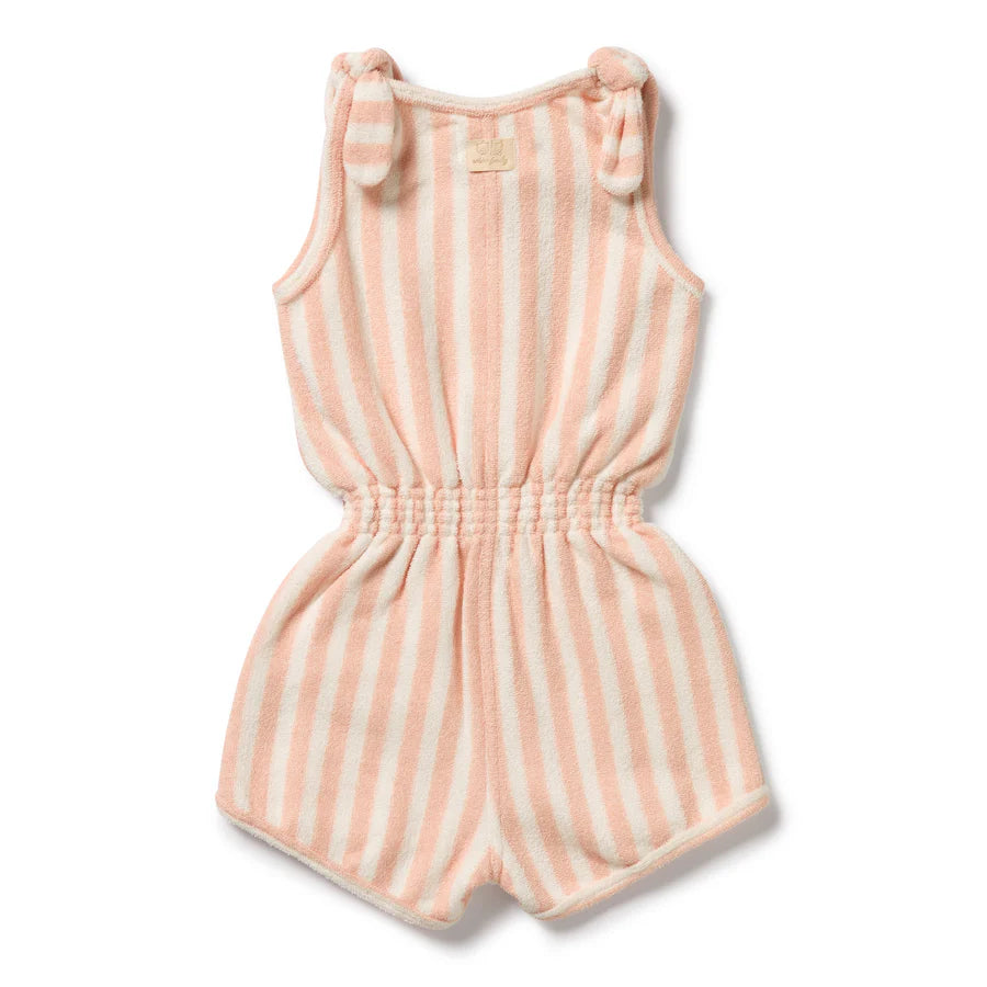 Wilson & Frenchy / Strawberry Wave Organic Terry Playsuit