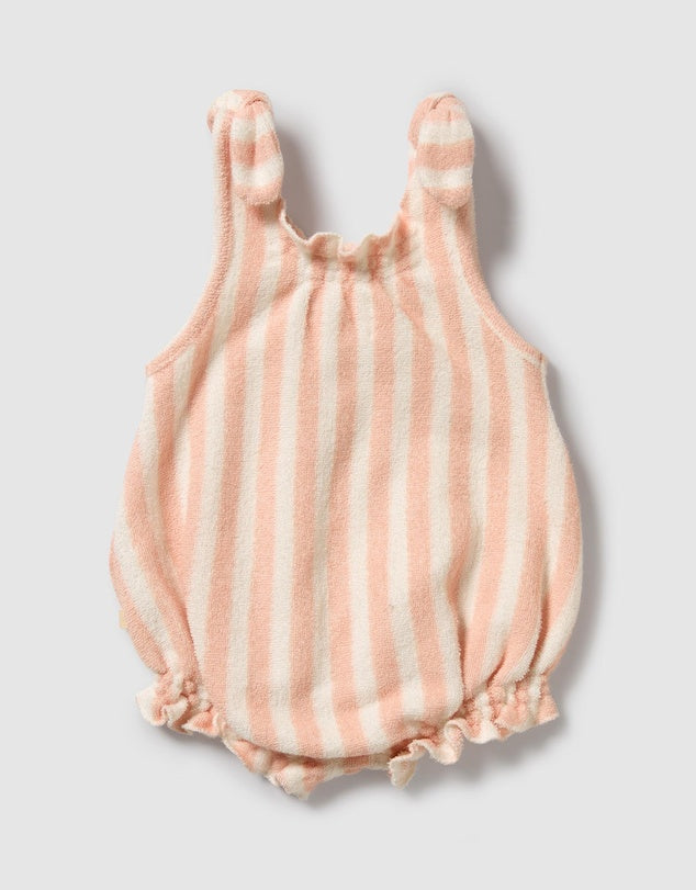 Wilson & Frenchy / Strawberry Wave Organic Terry Tie Playsuit
