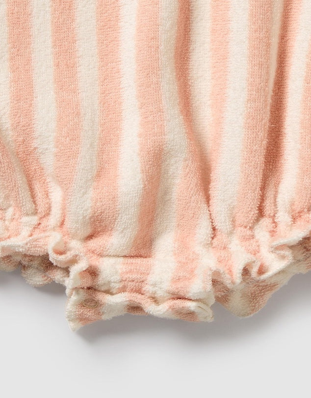 Wilson & Frenchy / Strawberry Wave Organic Terry Tie Playsuit