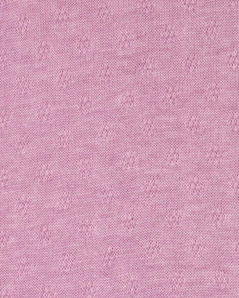 Bebe By Minihaha / Pointelle Knitted Dress - Dark Lilac