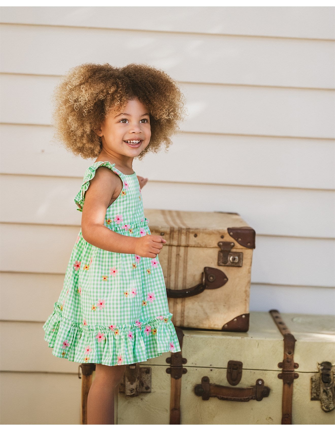 Fox & Finch / Grow Wild Embroidered Check Dress