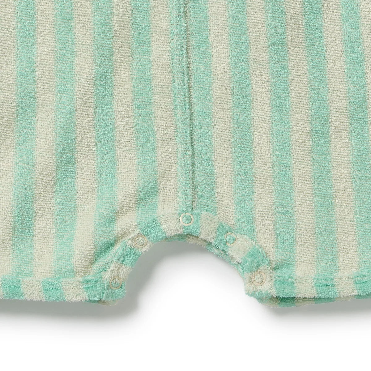 Wilson & Frenchy / Seafoam Stripe Organic Terry Growsuit