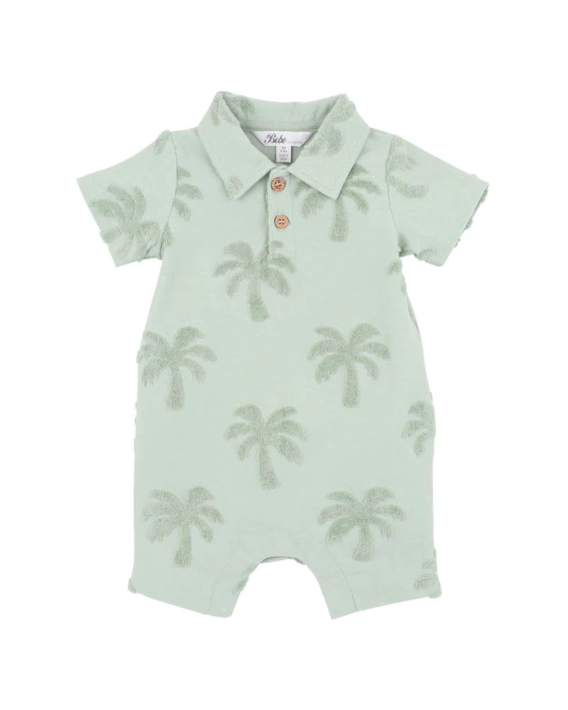 Bebe By Minihaha / Ivan Tropical Trees Polo Romper