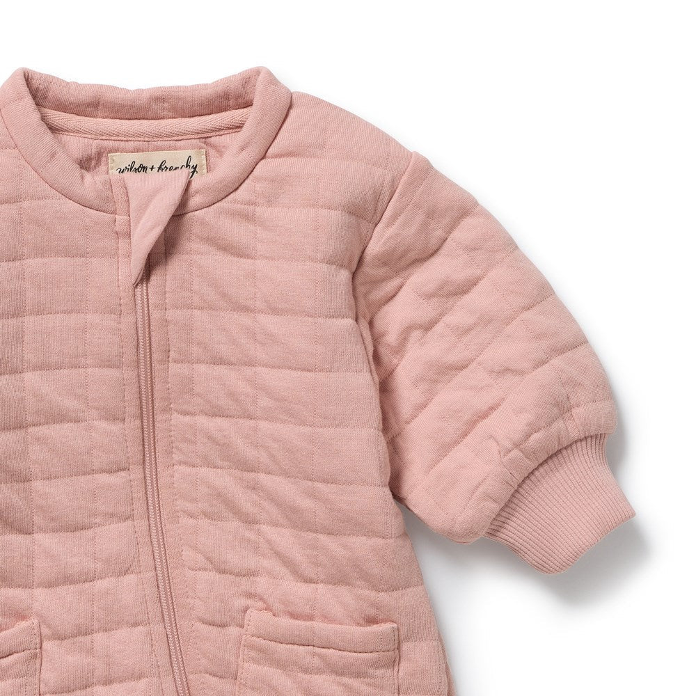 Wilson & Frenchy / Rose Organic Quilted Growsuit