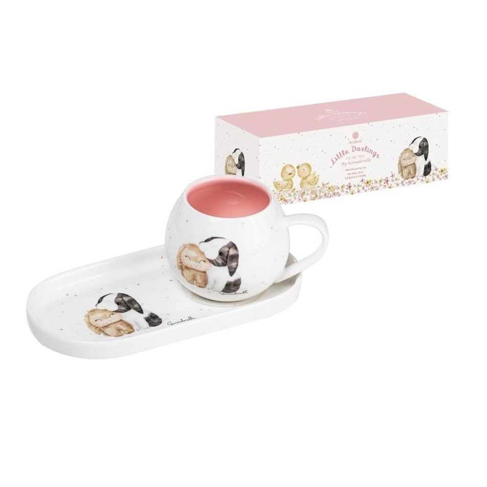 Ashdene / Little Darlings Bunnies Mini Mug & Plate Set