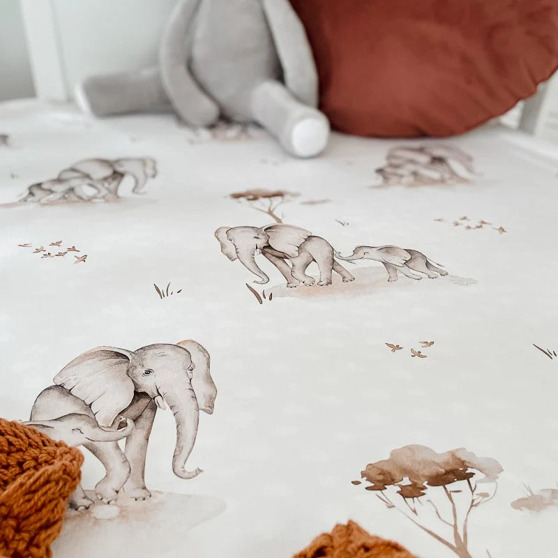 Snuggly Jacks / Cot Sheet - Safari
