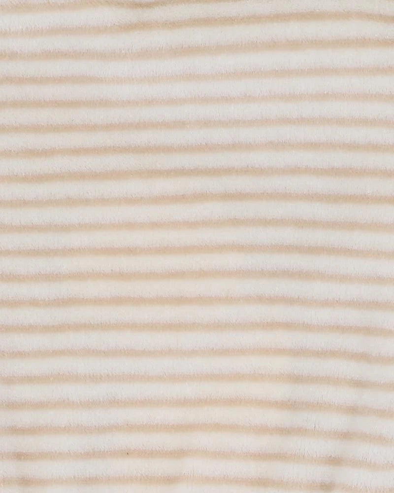 Bebe By Minihaha / Hunter Stripe Velour Zip Onesie