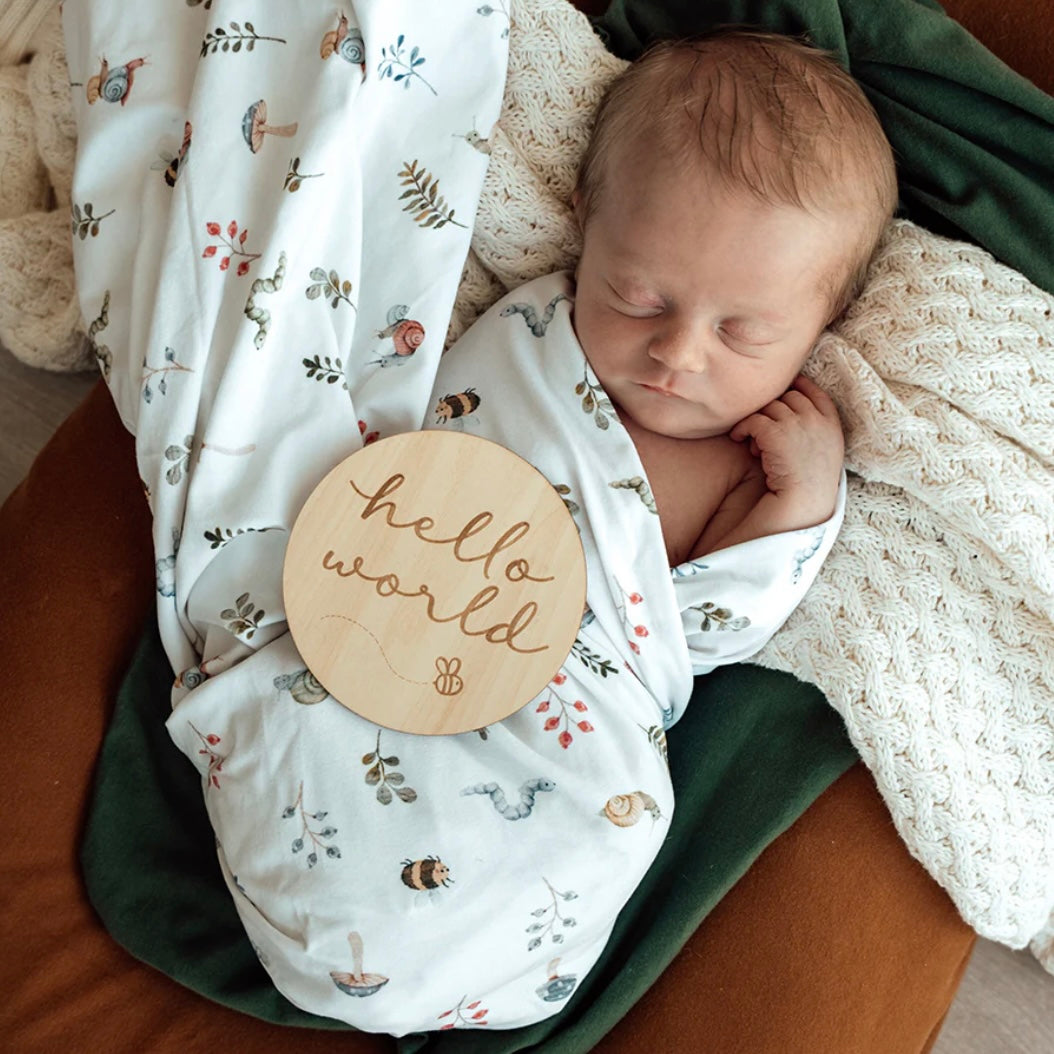 Snuggle Hunny / Jersey Wrap Set - Garden Friends