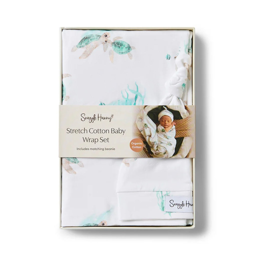 Snuggle Hunny / Jersey Wrap Set - Turtle