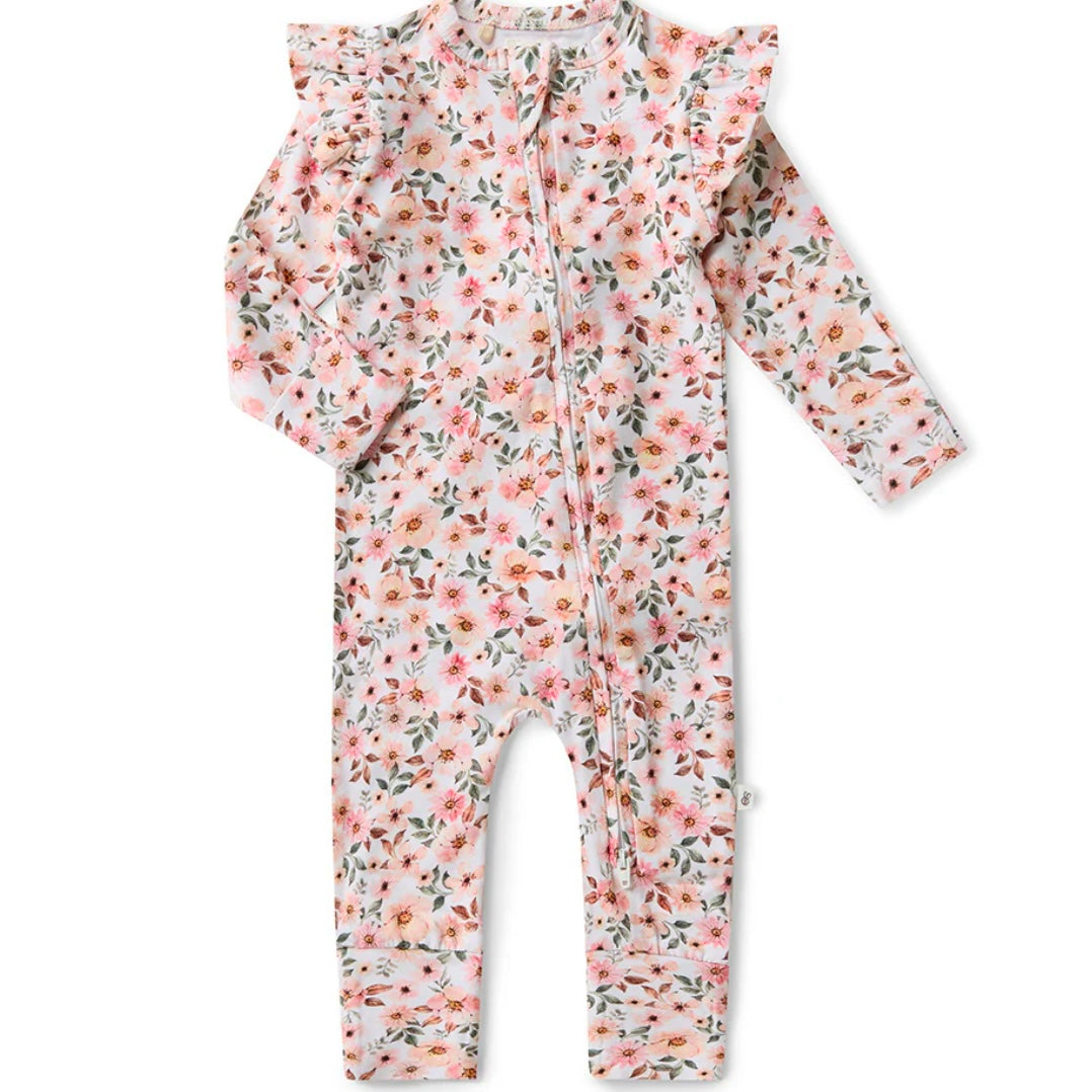Snuggle Hunny / Snugglesuit Covertible Romper - Spring Floral