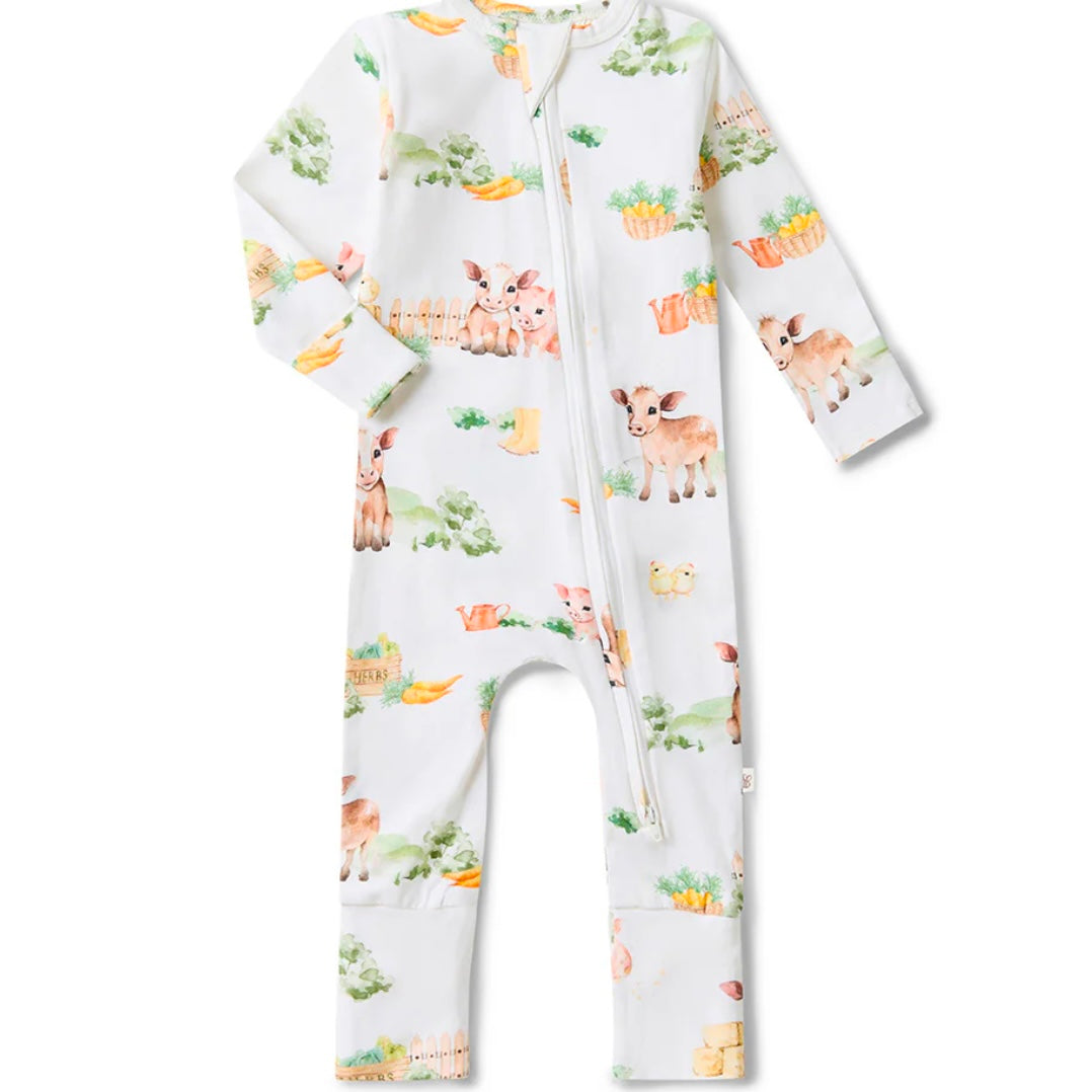 Snuggle Hunny / Snugglesuit Convertible Romper - Farm