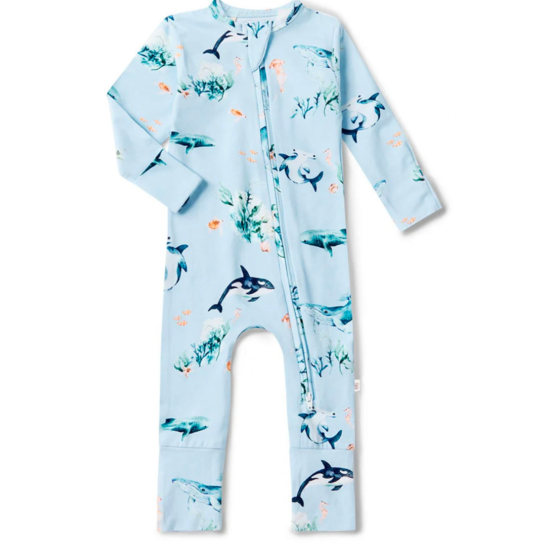 Snuggle Hunny / Snugglesuit Convertible Romper - Blue Ocean
