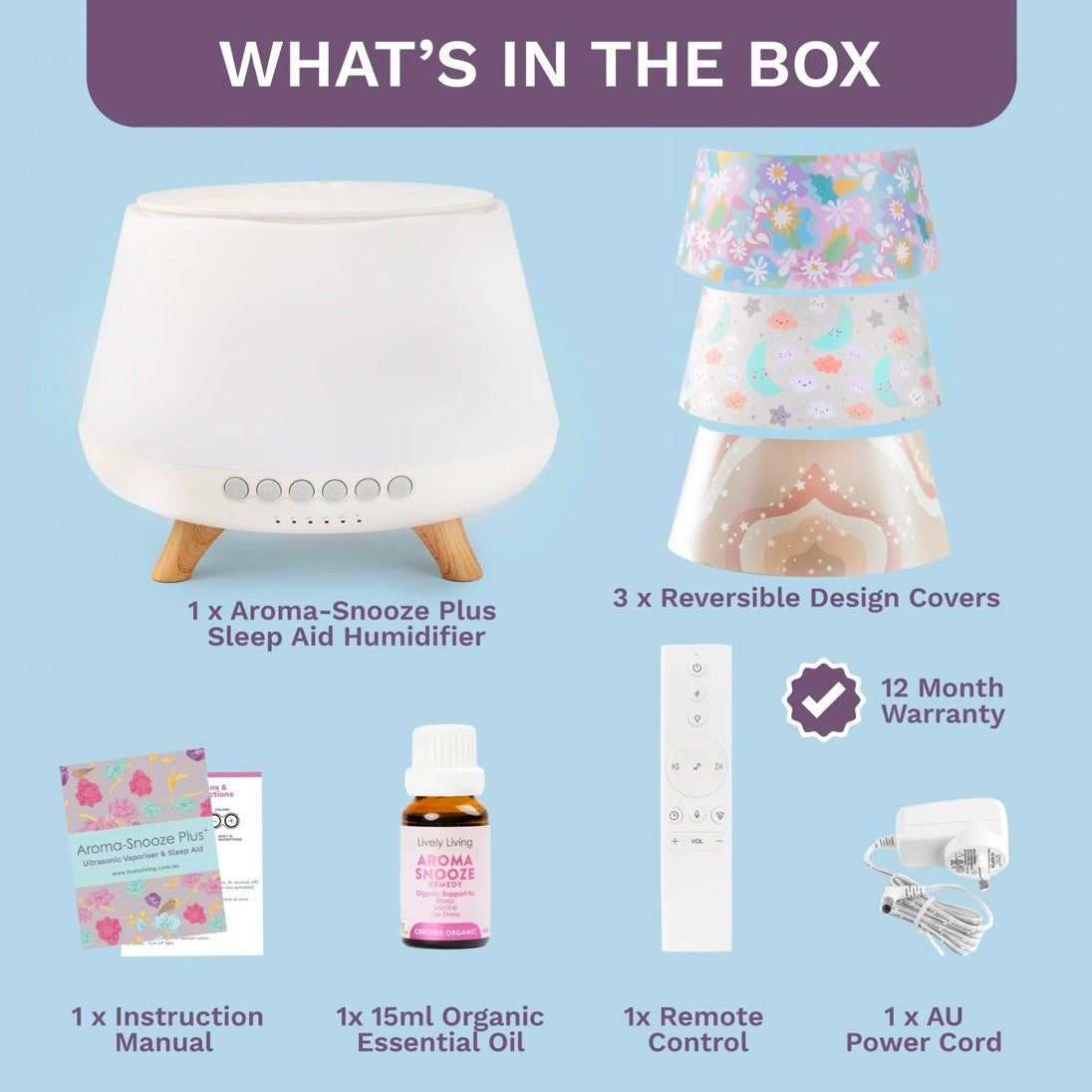 Lively Living / Aroma-Snooze Plus- 8 in 1 Humidifier Kit
