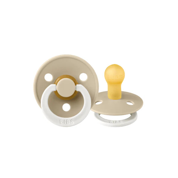 BIBS / Glow Dummy Round Nipple 2 Pack - Vanilla
