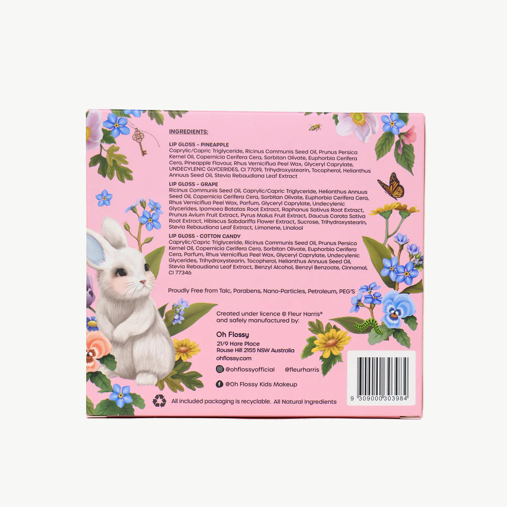 Oh Flossy X Fleur Harris / Garden of Dreams Collection Natural Lip Gloss Set
