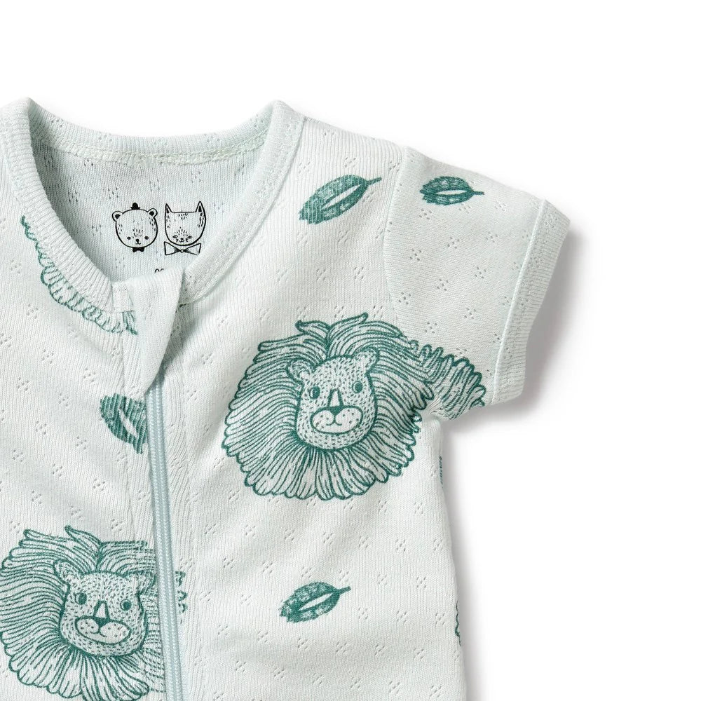 Wilson & Frenchy / Pointelle Little Lion Organic Boyleg Suit