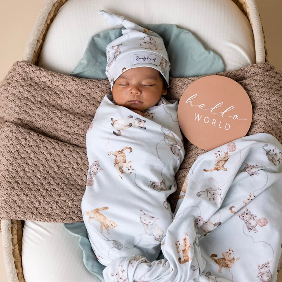 Snuggle Hunny / Jersey Wrap Set - Kittens