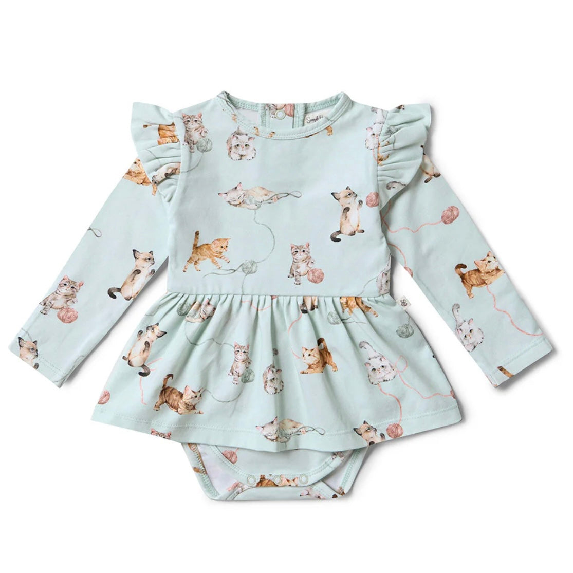 Snuggle Hunny / Long Sleeve Dress - Kittens