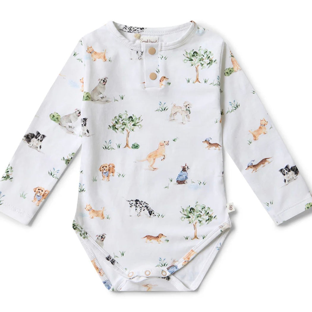 Snuggle Hunny / Long Sleeve Bodysuit - Dog Park